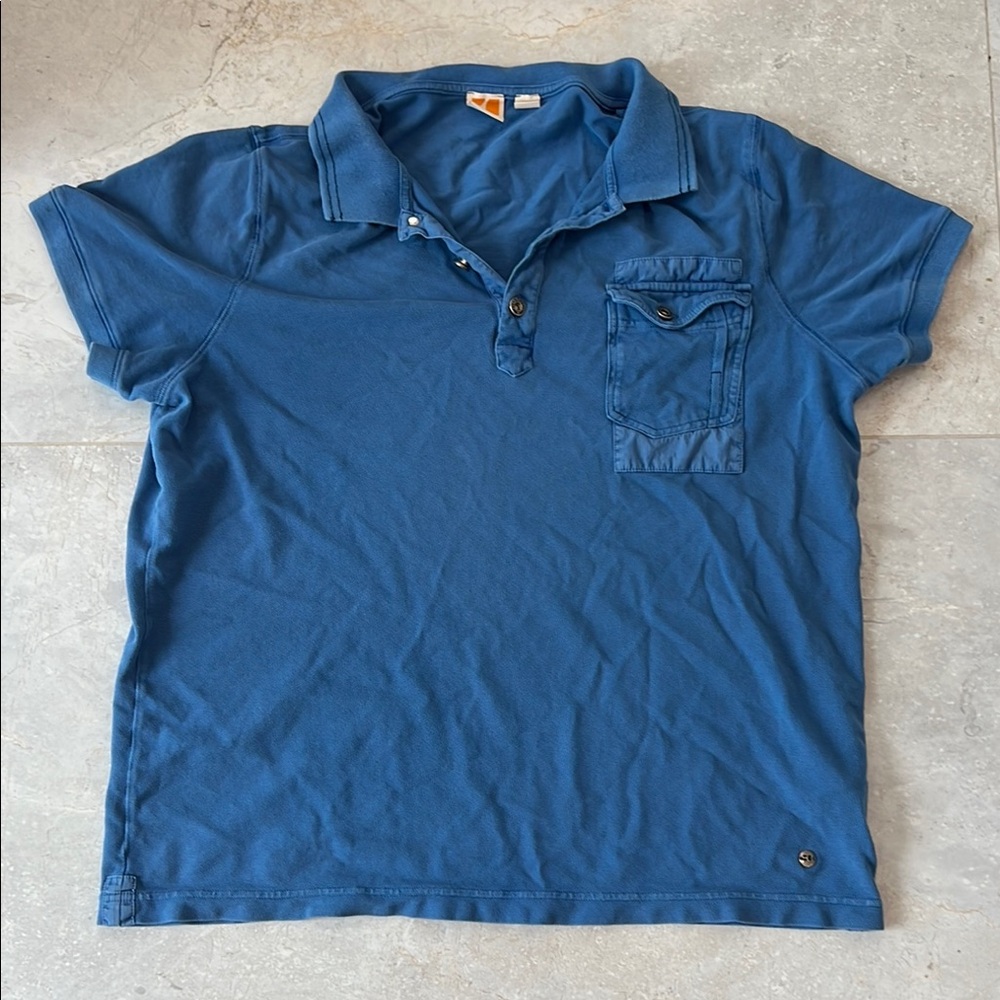 Men's Boss Orange Blue Polo Shirt - Size 3XL